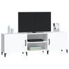 vidaXL TV Cabinet White Engineered wood, Iron Standard TV Cabinet