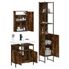 vidaXL Bathroom Furniture Set Smoked Oak Engineered Wood Medium