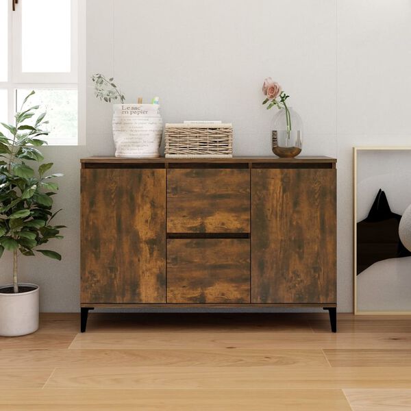 vidaXL Sideboard Smoked Oak Engineered wood Medium Sideboard