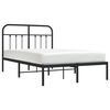 vidaXL Bed Frame Black Powder-Coated Steel 47.2 x 78.7 in Bed Frame
