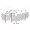 vidaXL Garden Dining Set Black