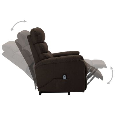 vidaXL Stand up Chair Dark Brown Fabric