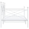 vidaXL Daybed with Trundle White Steel Medium Daybed with Storage
