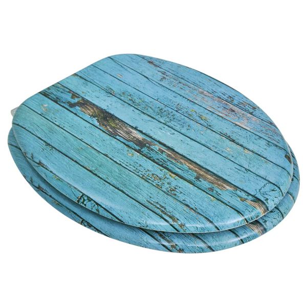 vidaXL Toilet Seat with MDF Lid Old Wood Design