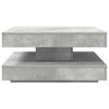 vidaXL Coffee Table Concrete grey Engineered wood Medium Rotatable