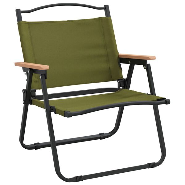 vidaXL Camping Chair Set of 2 Green