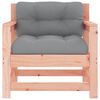 vidaXL Garden Chair Grey Solid Douglas Fir Wood Medium Modular