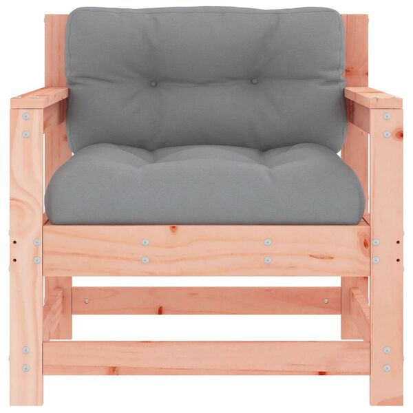 vidaXL Garden Chair Grey Solid Douglas Fir Wood Medium Modular