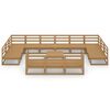 vidaXL Garden Lounge Set Honey brown Solid pinewood Large Modular