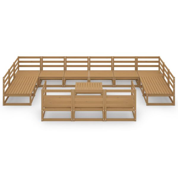 vidaXL Garden Lounge Set Honey brown Solid pinewood Large Modular