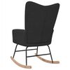 vidaXL Rocking Chair Black Polyester Fabric Standard Rocking Chair