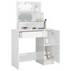 vidaXL Dressing Table Glossy White Engineered wood, Acrylic Dressing Table