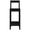 vidaXL Bar Chair Set of 2 Black Solid pine wood Medium Bar Chair