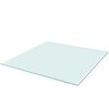 vidaXL Table Top Transparent Tempered Glass 27.6x27.6 in Durable