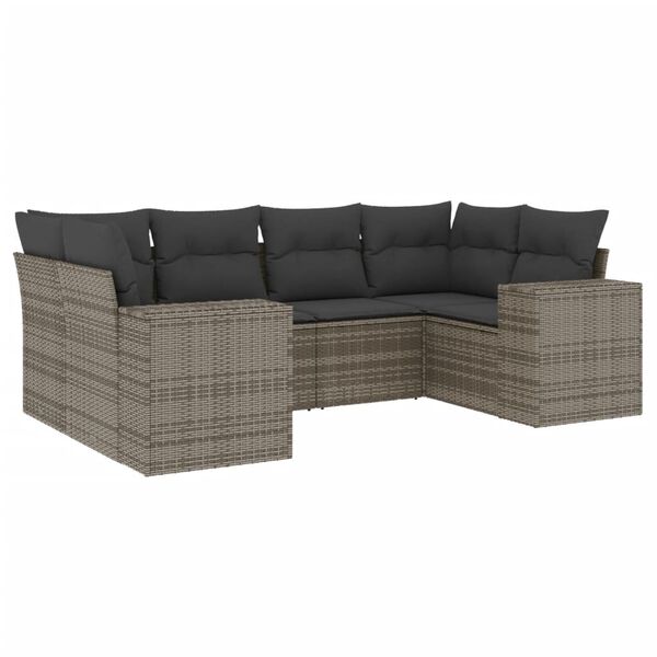 vidaXL Garden Sofa Set Grey
