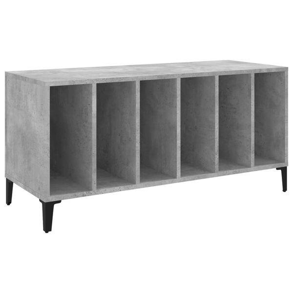 vidaXL Record Cabinet Concrete grey Engineered wood, metal Record Cabinet