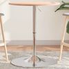 vidaXL Bar Table Beech Solid Beech Wood Height Adjustable Bar Table