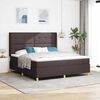 vidaXL Box Spring Bed with Mattress Dark brown 70.9" x 78.7" fabric