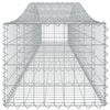 vidaXL Gabion Basket Set of 9 Silver Galvanized iron Large