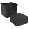 vidaXL Outdoor Furniture Sets Black Powder-coated steel Large Durable