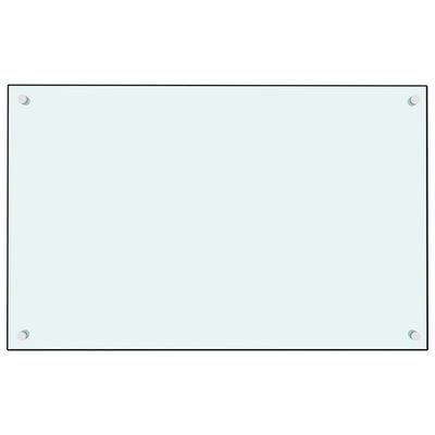 vidaXL Kitchen Backsplash White 31.5"x19.7" Tempered Glass