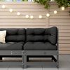 vidaXL Garden Corner Sofa Grey Solid Pine Wood Medium Modular