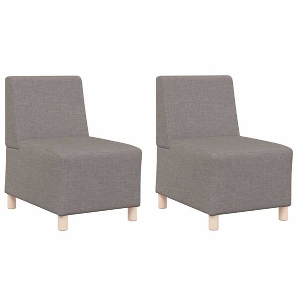 vidaXL Modular Sofa Unit Armless 2 pcs Taupe 21.65 x 29.13 x 32.28 in