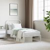 vidaXL Bed Frame White Powder-coated steel Twin Durable Bed Frame