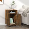 vidaXL Side Cabinet Smoked Oak Engineered Wood 13x15x23.6 in
