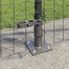 vidaXL Fence Post 7 pcs Grey Steel