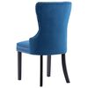 vidaXL Dining Chair Set of 2 Blue Velvet, solid rubberwood Standard