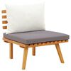 vidaXL Garden Lounge Set Dark Grey Solid Acacia Wood Large Modular