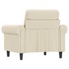 vidaXL Sofa Chair Cream Faux leather, metal, foam Medium