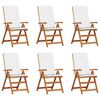 vidaXL Garden Chair 6 pcs Brown and White 57 x 71.5 x 104 cm