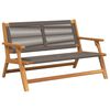 vidaXL Garden Chairs with Table 3 pcs Gray Solid Acacia wood