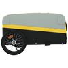 vidaXL Bike Trailer Black and Yellow 99.2 lb Iron