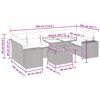 vidaXL Garden Sofa Set Beige PE rattan 8 Piece Set Adjustable Feet