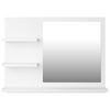 vidaXL Mirror White Engineered wood, Acrylic Medium Bathroom Mirror
