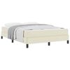 vidaXL Bed Frame with Mattress Cream 55.12 x 74.80 in Fabric
