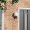 vidaXL Outdoor Wall Light Black 11.02 x 9.84 x 14.96 in