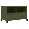 vidaXL TV Cabinet Olive Green Cold-rolled steel Medium TV Cabinet