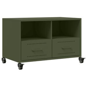 vidaXL TV Cabinet Olive Green Cold-rolled steel Medium TV Cabinet