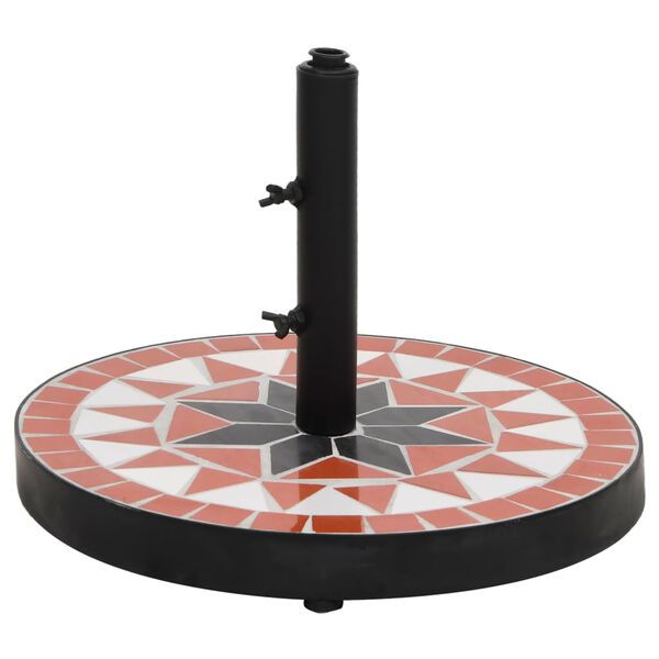 vidaXL Parasol Base Terracotta and White Powder-coated iron Medium