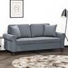 vidaXL 2-seater Sofa Dark grey Velvet (100% polyester), metal, textilene