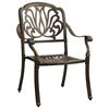 vidaXL Garden Chair Set of 2 Bronze Cast Aluminum Standard Tough