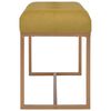 vidaXL Bench Mustard Velvet and Powder-Coated Steel 31.5 x 14.2 x 17.7 in