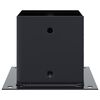 vidaXL Post Bases Square 12 pcs Anthracite 5.55x5.55" Powder-coated Steel