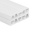 vidaXL Cable Trunking 1"x0.6" 32.8' PVC