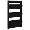 vidaXL Wall Planter Black Solid pine wood Medium Wall Planter
