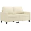 vidaXL Sofa Set Cream Faux leather (75% PVC, 20% polyester, 5% cotton)